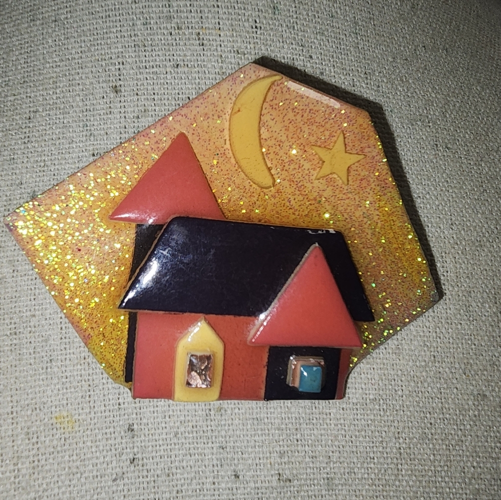 Vintage House Pins By Lucinda Brooch